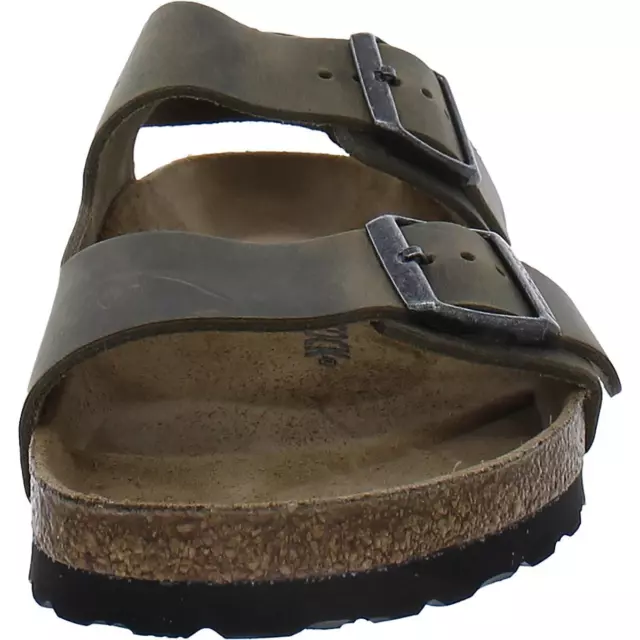 BIRKENSTOCK MENS BROWN Leather Slide Sandals Shoes 41 BHFO 3015 $110.00 ...