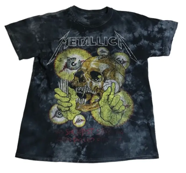 METALLICA Shortest Straw Tie-Dye Vintage Retro Metal Rock Shirt Adult Size M