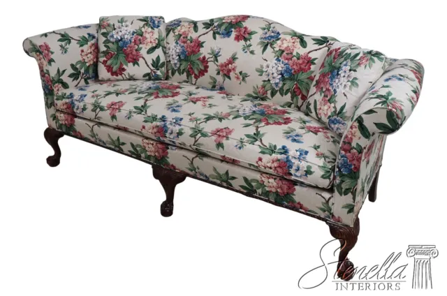 62982EC: HICKORY CHAIR CO Ball & Claw Chippendale Floral Sofa