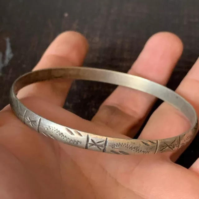 Very Old Rare Ancient Viking Bracelet Silvered Artefact Authentic Amazing