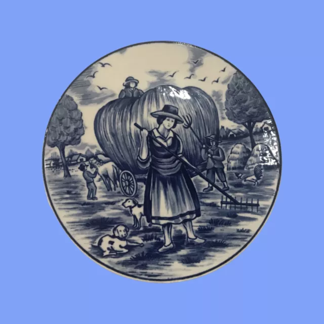 Delft Blue Plate Delft Charger Plates Farmhouse Decor Delft Dutch Farmers Wife
