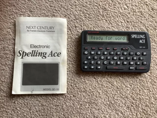 Next Century Electronic Spelling Ace QC-10 + Handbook