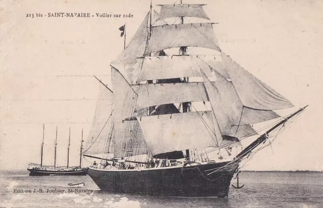 CPA 44 Env. de Nantes ST NAZAIRE sailboat on harbour - three-masted animated