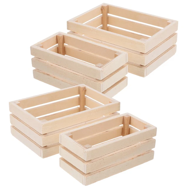 4 Pcs Mini-caisses Meubles Et Accessoires Miniatures Petit Grande