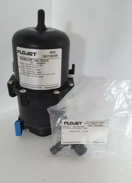 Flojet Accumulator Tank-Plastic Mod# 305730008B .65 Liter 125 Psi Rv Gha-13