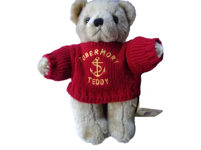 Channel Islands 15Z Benjie Teddy Bear, Jointed, With Guernsey Jumper 10" Nwt