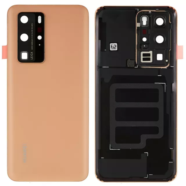 Tapa Bateria Back Cover + Lente Camara Trasera Huawei P40 Pro Dorado