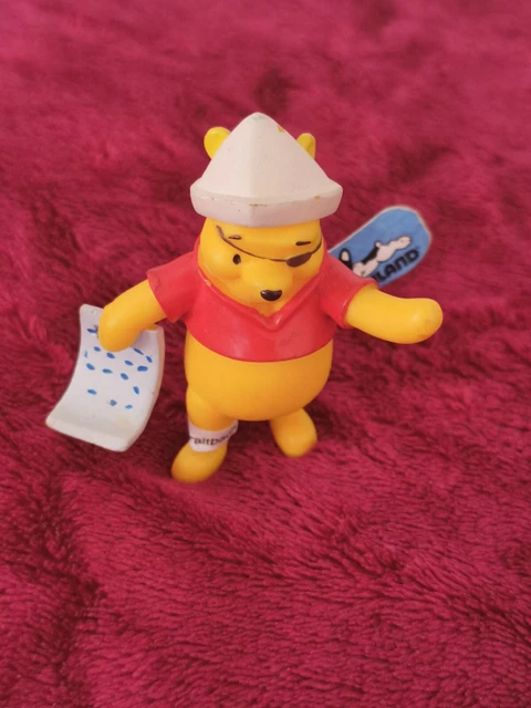 Figurine Vintage Walt Disney - Winnie L'Ourson (Winnie The Pooh) 'Bully' - 4x4 Cm - Occasion - Fabriqué En France