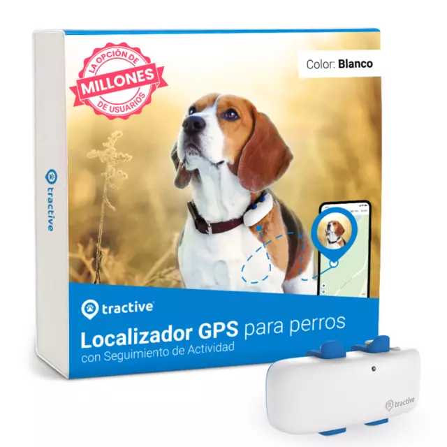 Tractive DOG 4 | GPS para perros y monitor de salud | Blanco |  USADO