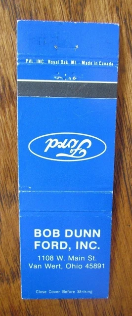 FORD CAR DEALER: Bob Dunn (Van Wert, Ohio) -K9 $4.98 - PicClick