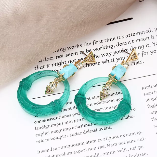 Alexis Bittar Fashion Ear Stud Large Circle Green Jewelry Women  Earrings Hoops 2