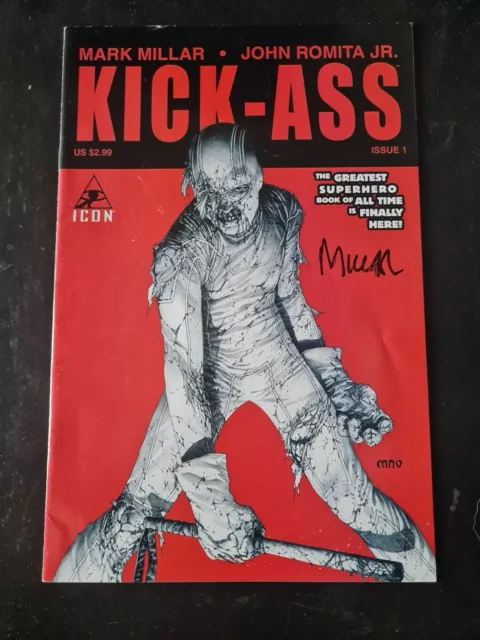 KICK-ASS #1 - INCENTIVE VARIANT - FIRST PRINT - ICON COMICS 2008 signed millar