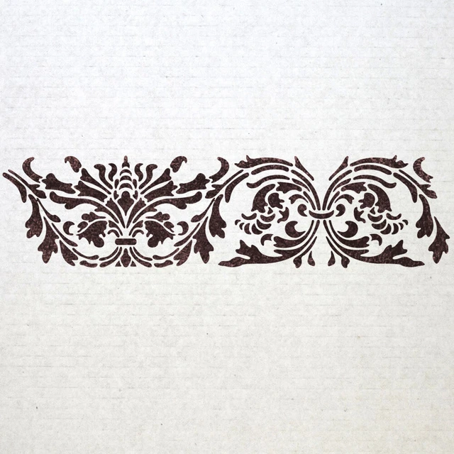 Wall Border stencils Patrón 009 Plantilla Reutilizable para decoración de...