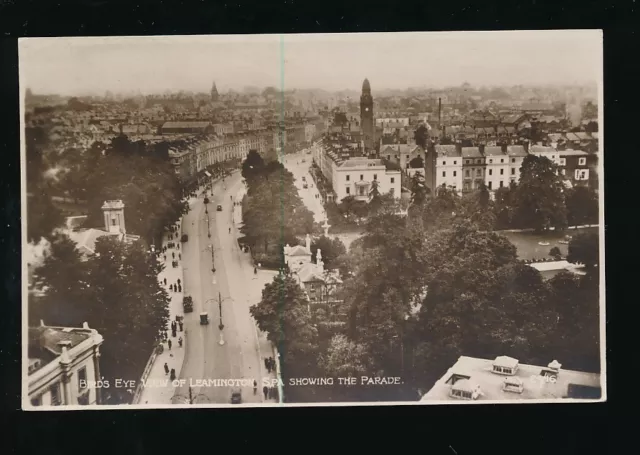 Warwicks Warwickshire LEAMINGTON SPA Parade Birds Eye View c1910/20s? RP PPC