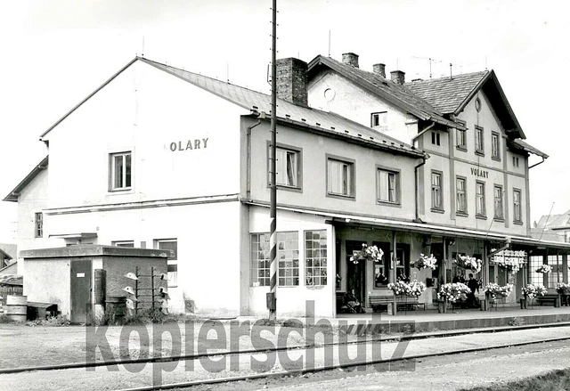 Original Eisenbahn Foto - Bahnhof Volary (Wallern/Südböhmen), 1976