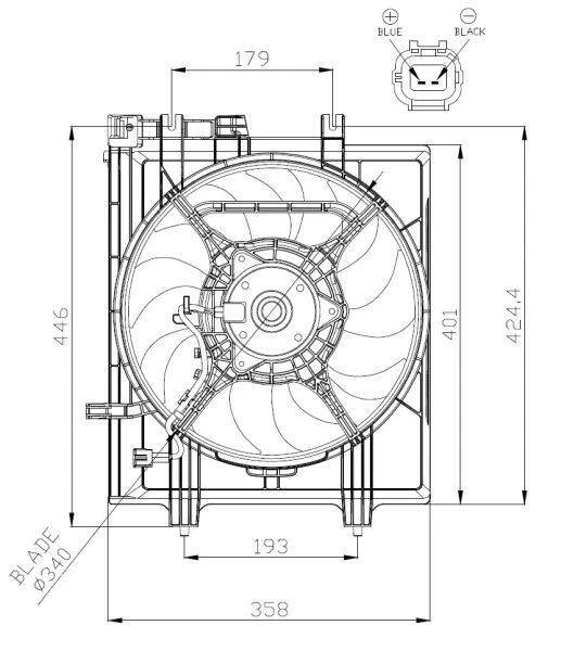 RIDEX 508R0020 Motoventilateur Ventilateur Moteur Ventilateur Moteur