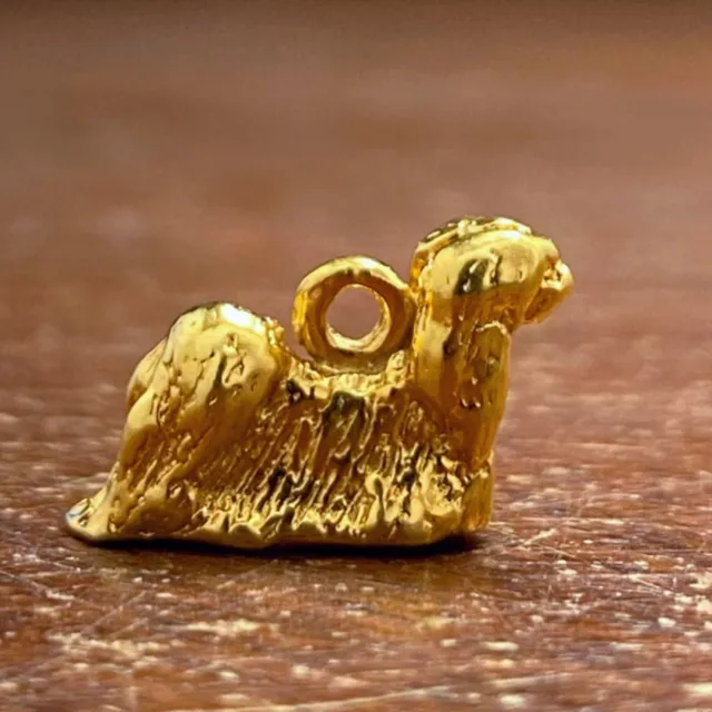 24k Gold Plated Pendant - Lhasa Apso Dog Breed