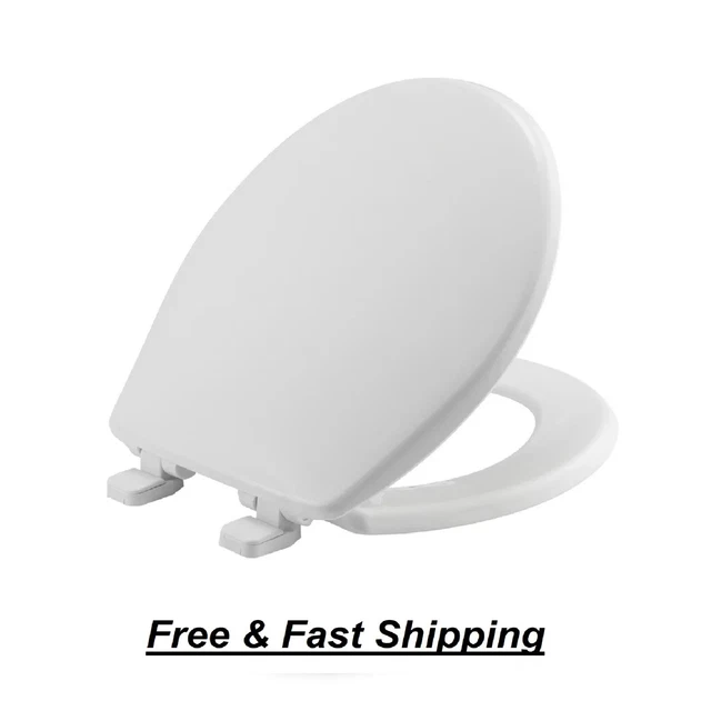 MAYFAIR CASWELL SLOW Close Round Plastic Toilet Seat in White Never