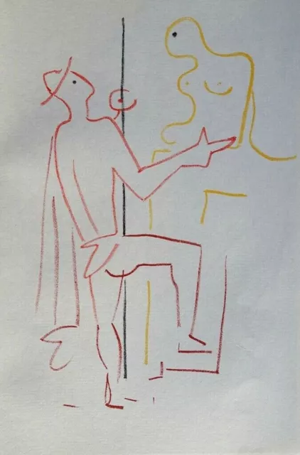 Jean COCTEAU :  La déclaration, LITHOGRAPHIE Originale, 1957 par MOURLOT