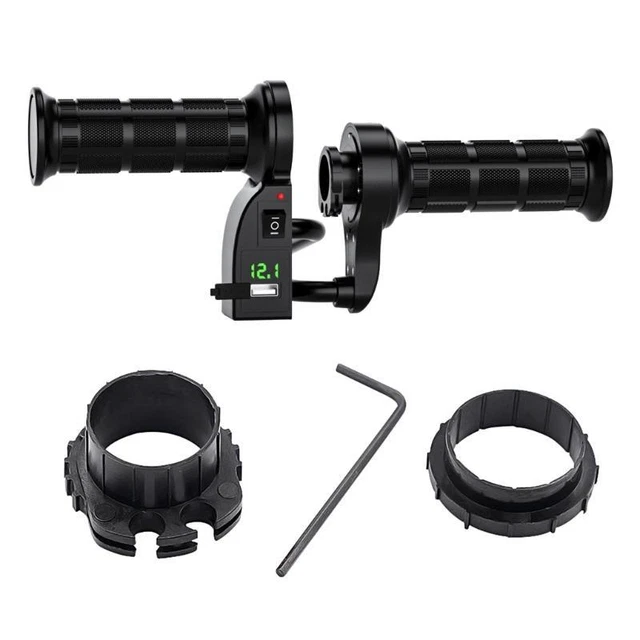 Motorcycle Heated Hand Grips Waterproof Thermal E-bikes ATV Handlebar Heater