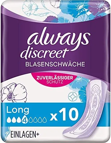 Always Discreet Inkontinenzeinlagen Long Plus etc. Monatspaket, diskreter Schutz