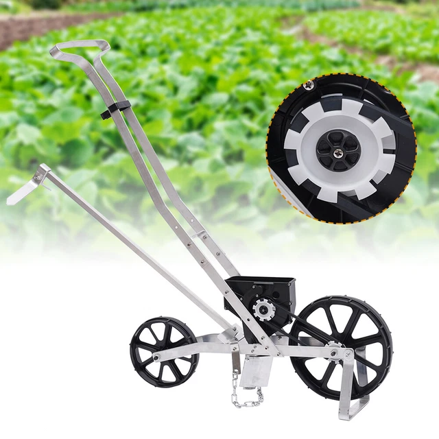 Handsämaschine Hand Sämaschine Dibbelmaschine Dibbelgerät Schwarz/Silber Neu