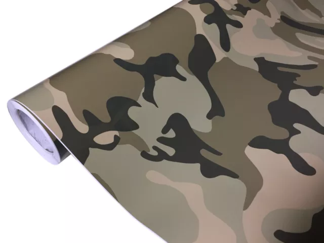 8,19€/m² Camouflage Autofolie 20m x 152cm Luftkanäle Car Wrap #1