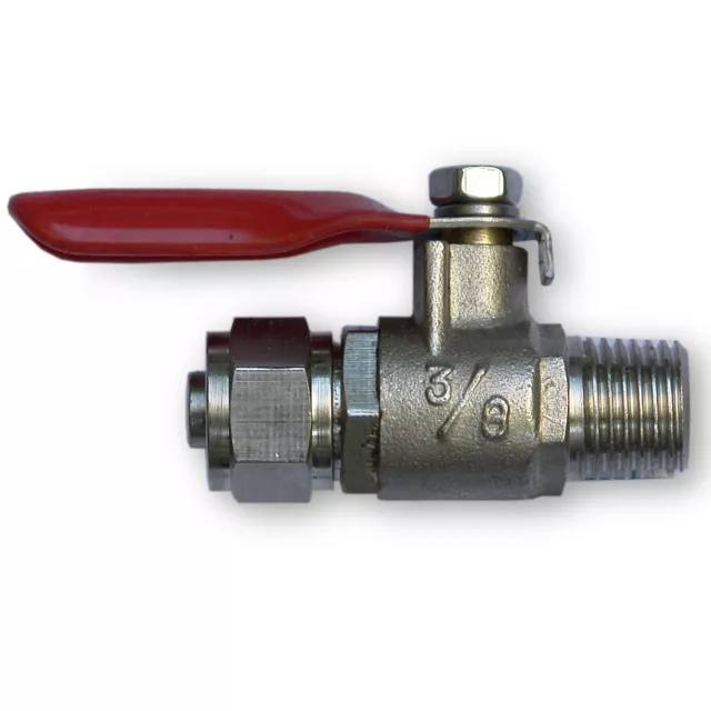 Vanne à Bille pour Raccord Eau Umkehrosmose 1/4 " Ag X 3/8 " Tuyau