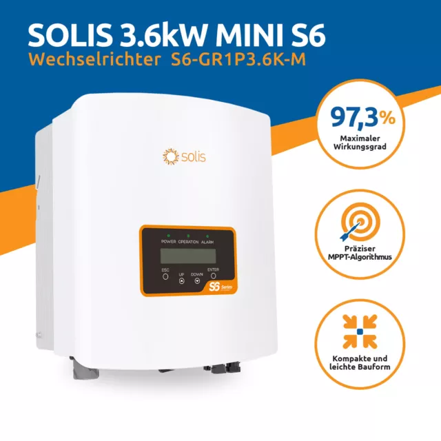 Solis Wechselrichter 3.6kW Mini S6 1 MPPT mit DC Freischalter