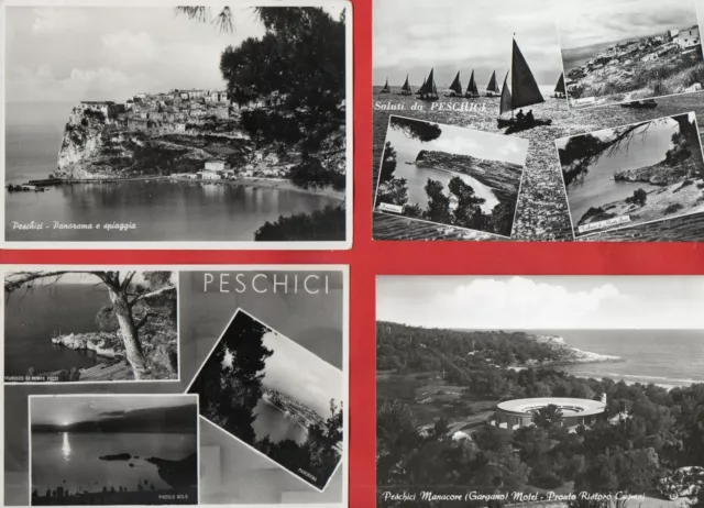 Peschici Gargano -Lotto Di 7 Cartoline D'epoca Bn  Di Cui Una Bozza Fotografica