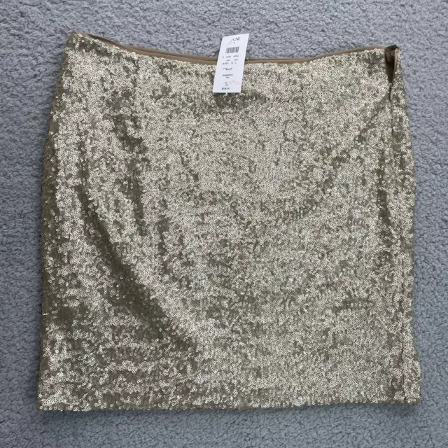 🔥 Cache • Women’s Gold Sequin Mini Skirt • Size 10 • New • MRSP $118