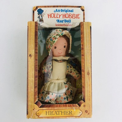 Vtg Knickerbocker Doll The Original Holly Hobbie Mini Rag Doll Heather (L1)