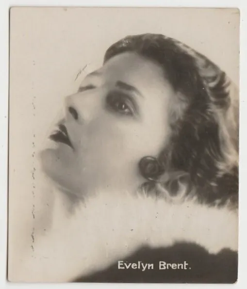 Evelyn Brent 1920s Eufemiano Fuentes Film Star Tobacco Card #9 E5