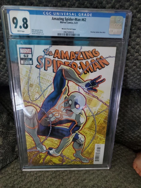 AMAZING SPIDER-MAN #62 WEAVER 1:10 NEW SUIT! CGC Graded 9.8 2021 Marvel Comics
