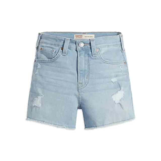 Signature by Levi Strauss & Co Girls' High-Rise Cut-Off Shorts, Size 10 Blue -G2