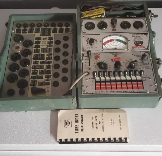 Vintage SECO TUBE TESTER MODEL 107 S/N 2106 Powers Up - Antique Electonics