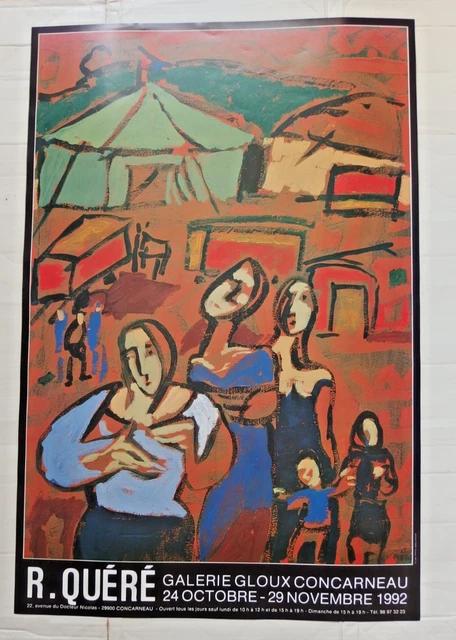 Affiche Originale Robert Micheau Vernez - Salon Du Livre Maritime Concarneau 1988 Signée