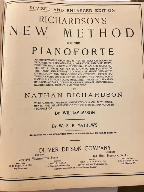 Richardson’s New Method Piano-Forte Revised & Enlarged Edition 1824 3