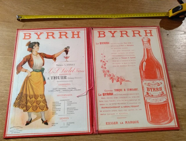 Ancien Menu Publicitaire Byrrh