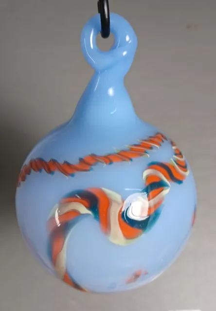 Hand Blown Glass Ornament Ball . Self Representing Artist (SRA)