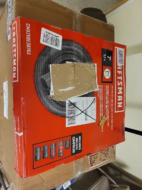 Craftsman 7ft Wet/Dry Shop Vacuum Locking Hose Kit CMXZVBE38763 - New