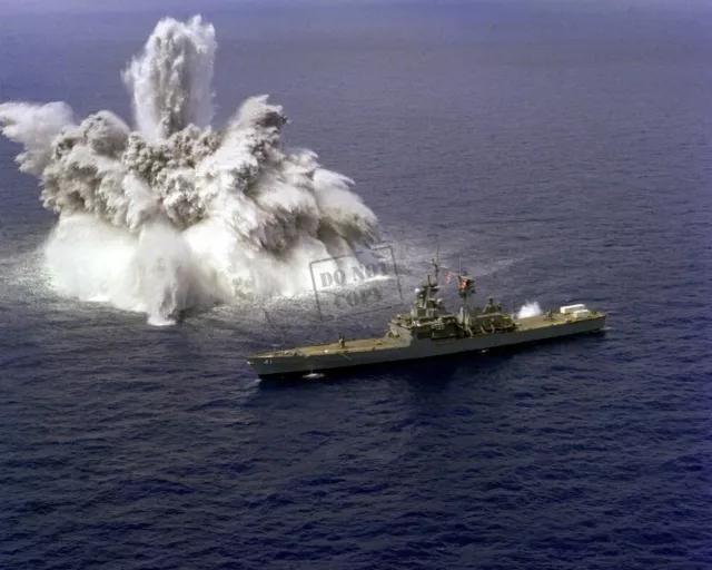 US NAVY USN guided missile cruiser USS ARKANSAS (CGN-41) 12X18 Photograph