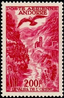 ANDORRE FRANCAIS STAMP TIMBRE AERIEN N° 3 "VALIRA DE L'ORIENT 200F " NEUF xx TTB