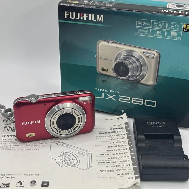 FUJIFILM FINEPIX JX280 Compact Digital Camera Red with