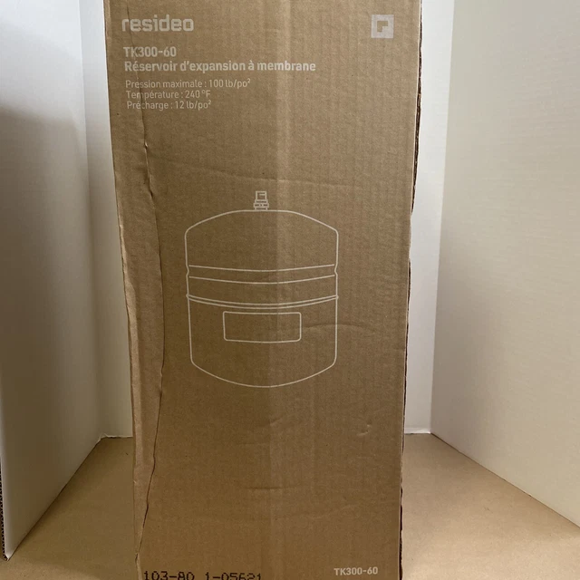 Resideo TK300-60 7.6 Gallon Boiler Diaphragm Expansion Tank 1/2 NPT