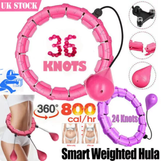 24/36 Knots Weighted Hula Fitness Hoop Adult Smart Hoola Thin Waist Weight Loss