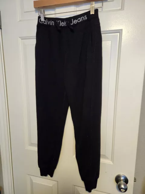 EUC Calvin Klein Sweatpants Jogger Women's Medium M (8/10) Drawstring Black