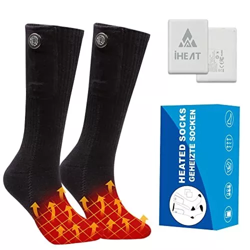 Heated Socks for Men Women,Upgraded Rechargeable Electric Heated Socks With