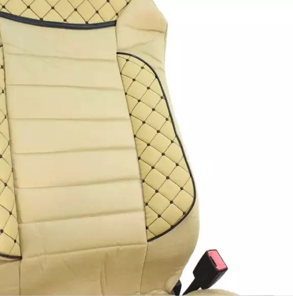 2 Piezas de Lujo ante Beige Fundas de Asiento Con Cuero Eco para Scania R / G 3