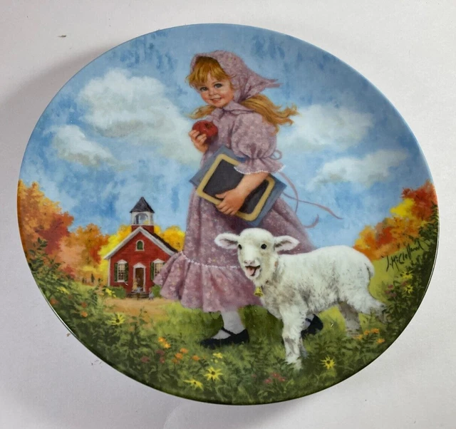 RECO 1985 Mary Had a Little Lamb Mother Goose collector plate by John McClelland